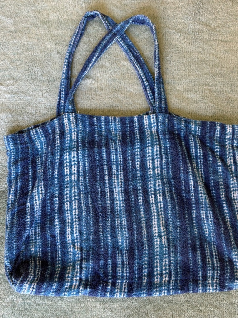 Show Me Your Mumu Big Blue Tie Dye Towel Bag